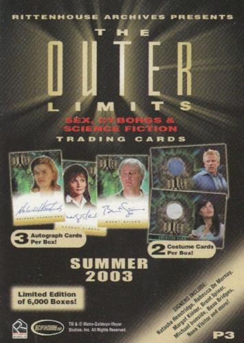 Outer Limits Sex, Cyborgs & Science Fiction Promo Card P3   - TvMovieCards.com