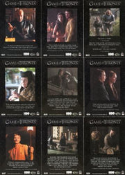 Game of Thrones Season 4 Quotable Chase Card Set 9 Cards Q31 - Q39 Rittenhouse 2 - TvMovieCards.com