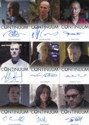 Continuum Seasons 1 & 2 Autograph Card Set 21 Cards 2014 Rittenhouse - TvMovieCards.com