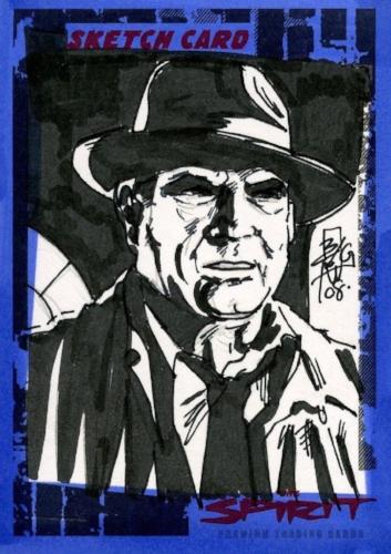 Spirit The Spirit Sketch Card by Brian C. Kong SK-18   - TvMovieCards.com