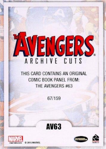 Avengers The Silver Age Comic Archive Cuts Chase Card AV63 #67/159   - TvMovieCards.com