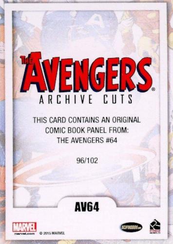 Avengers The Silver Age Comic Archive Cuts Chase Card AV64 #96/102   - TvMovieCards.com