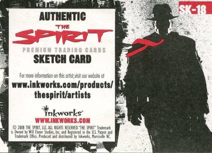 Spirit The Spirit Sketch Card by Brian C. Kong SK-18   - TvMovieCards.com