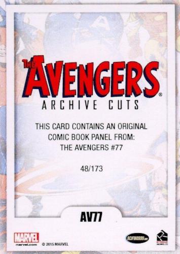 Avengers The Silver Age Comic Archive Cuts Chase Card AV77 #48/173   - TvMovieCards.com