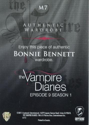 Vampire Diaries Season One Bonnie Bennett Wardrobe Costume Card M7   - TvMovieCards.com