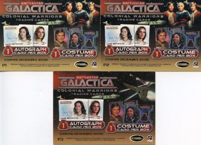 Battlestar Galactica Colonial Warriors Promo Card Set 3 Cards   - TvMovieCards.com