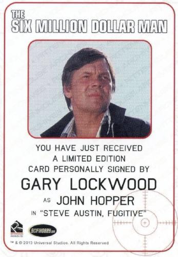 Bionic Collection Six Million Dollar Man Gary Lockwood Autograph Card   - TvMovieCards.com