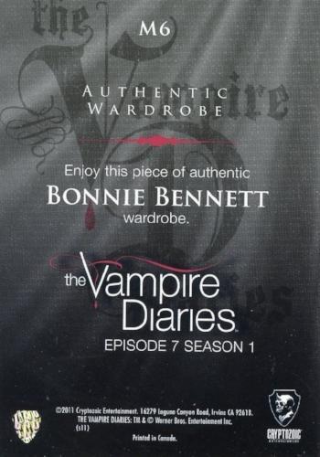 Vampire Diaries Season One Bonnie Bennett (Dark) Wardrobe Costume Card M6   - TvMovieCards.com