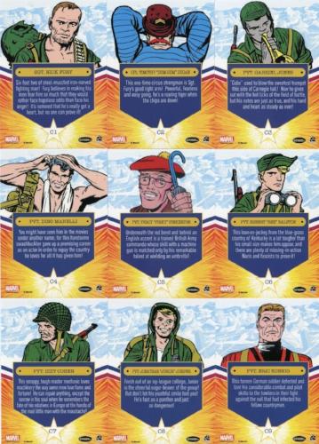 Sgt. Fury and His Howling Commandos 50th Ann. Character Chase Card Set 9 Cards   - TvMovieCards.com
