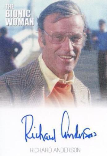 Bionic Collection Richard Anderson as Oscar Goldman Autograph Card   - TvMovieCards.com
