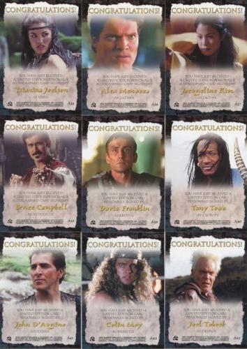 Xena The Quotable Xena Autograph Card Set 17 Cards   - TvMovieCards.com