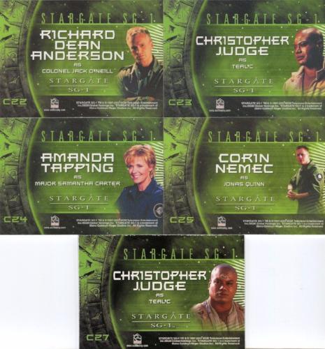 Stargate SG-1 Season Seven Relic & Costume Card Set 12 Cards   - TvMovieCards.com