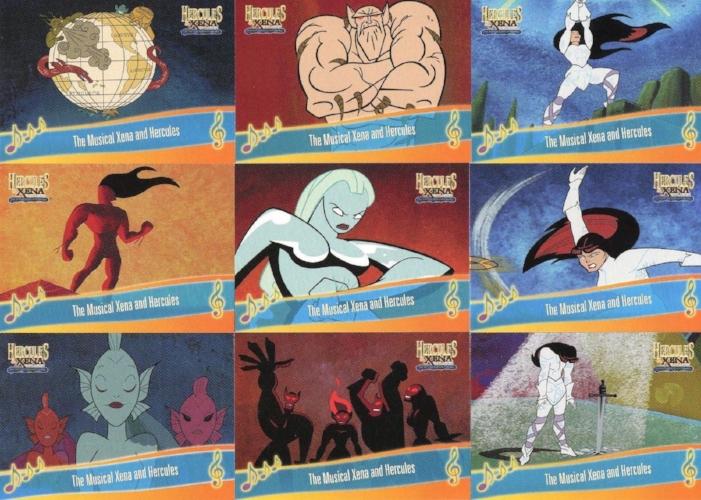 Xena & Hercules Animated Adventures The Musical Chase Card Set M1 - M9   - TvMovieCards.com
