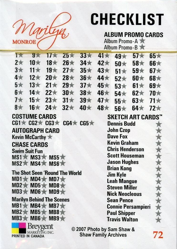 Marilyn Monroe Shaw Family Archive Card Album with Base Set   - TvMovieCards.com