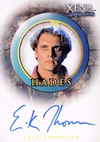 Xena Beauty and Brawn Erik Thomson as Hades Autograph Card A29   - TvMovieCards.com