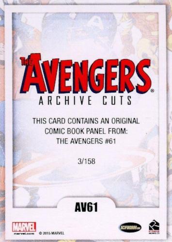 Avengers The Silver Age Comic Archive Cuts Chase Card AV61 #3/158   - TvMovieCards.com