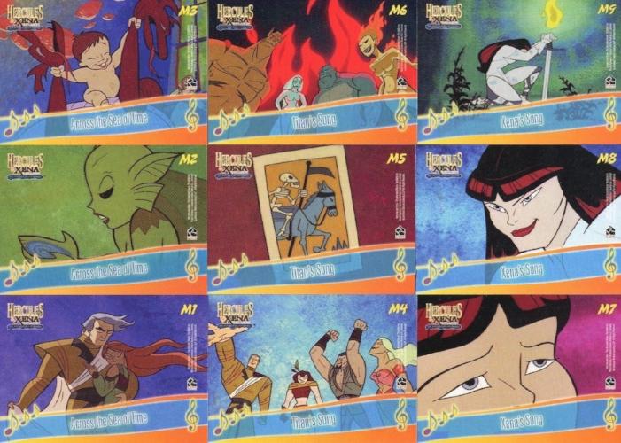 Xena & Hercules Animated Adventures The Musical Chase Card Set M1 - M9   - TvMovieCards.com