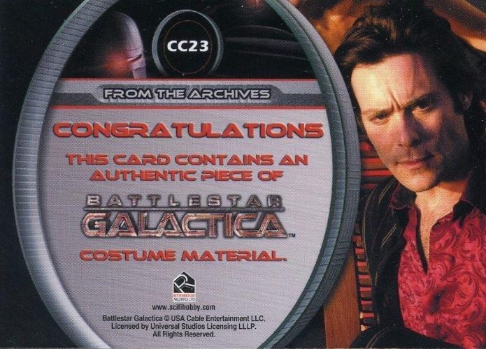 Battlestar Galactica Season Two Dr. Gaius Baltar Costume Card CC23   - TvMovieCards.com