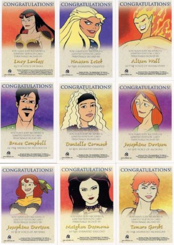 Xena & Hercules Animated Adventures Autograph Card Lot 24 Cards - TvMovieCards.com
