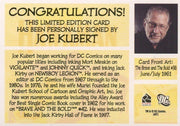 DC Legacy Card Album Joe Kubert Autograph and Promo Card P3 DC Comics   - TvMovieCards.com
