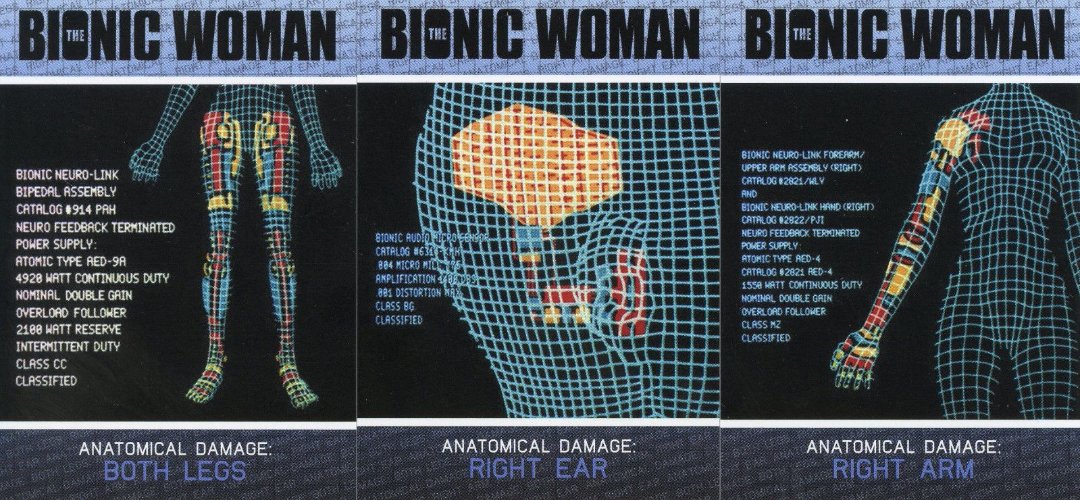 Bionic Collection The Bionic Woman Implant Case Topper Chase Card Set CT1-CT3   - TvMovieCards.com