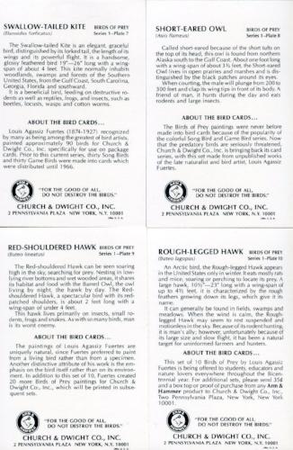 Birds of Prey Series 1 Vintage Card Set 1975 Church & Dwight Co., Inc.   - TvMovieCards.com
