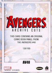 Avengers The Silver Age Comic Archive Cuts Chase Card AV48 #136/185   - TvMovieCards.com
