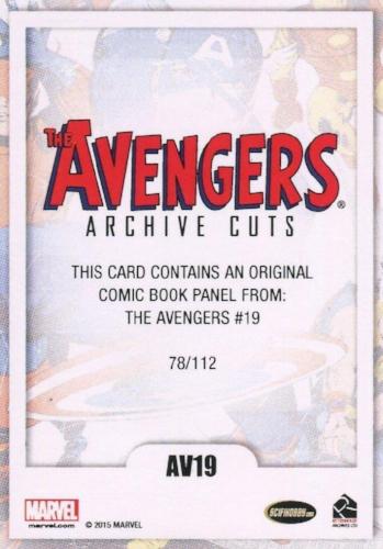 Avengers The Silver Age Comic Archive Cuts Chase Card AV19 #78/112   - TvMovieCards.com
