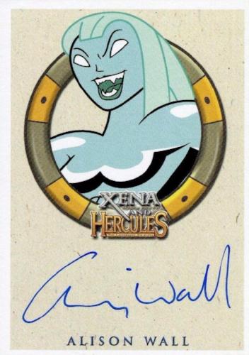 Xena & Hercules Animated Adventures Alison Wall Tethys Autograph Card   - TvMovieCards.com