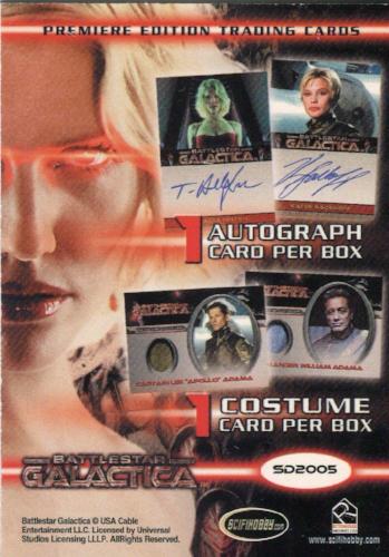 Battlestar Galactica Premiere Edition SD2005 Promo Card   - TvMovieCards.com
