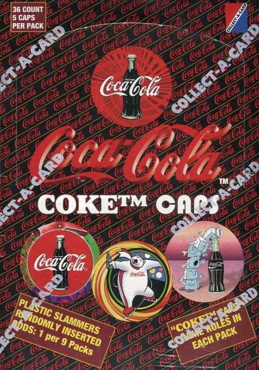 Coca Cola Coke Milk Caps Pogs Card Box 36 Packs Collect-a-Card 1995   - TvMovieCards.com