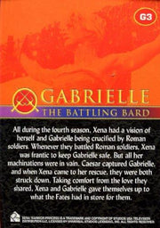 Xena Seasons 4 and 5 Gabrielle The Battling Bard Chase Card G3   - TvMovieCards.com