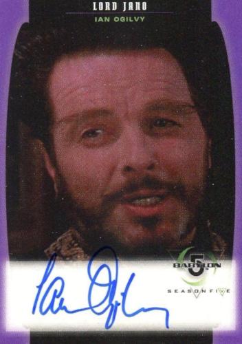 Babylon 5 Season 5 Ian Ogilvy as Lord Jano Autograph Card A08   - TvMovieCards.com