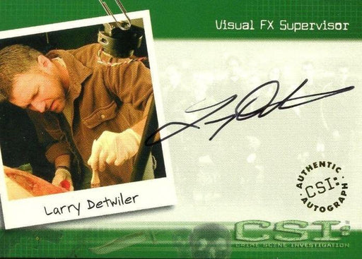 CSI Crime Scene Investigation Season 1 Larry Detwiler Autograph Card CSI-A18   - TvMovieCards.com