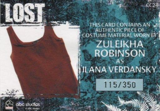 Lost Relics Zuleikha Robinson Ilana Verdansky Relic Costume Card CC24 #115/350   - TvMovieCards.com