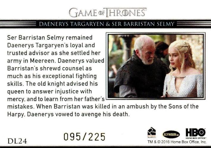 Game of Thrones Season 5 Relationships Gold Foil Parallel Chase Card DL24   - TvMovieCards.com