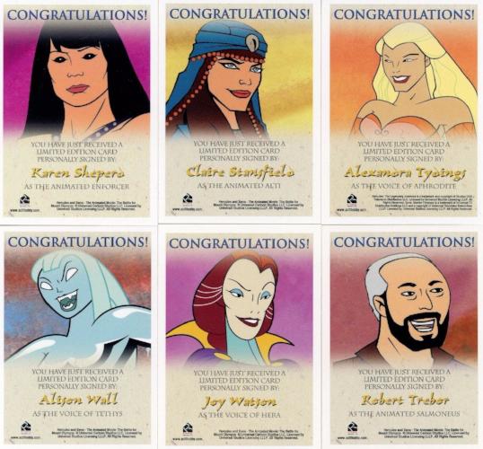 Xena & Hercules Animated Adventures Autograph Card Lot 24 Cards - TvMovieCards.com
