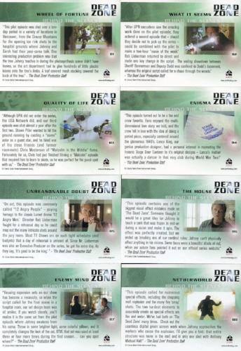Dead Zone Seasons 1 & 2 Behind the Scenes Chase Card Set 13 Cards   - TvMovieCards.com