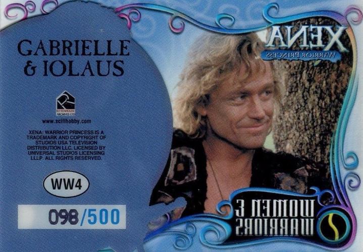 Xena Art & Images Women and Warriors Cell Chase Card WW4 #098/500   - TvMovieCards.com