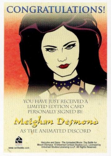 Xena & Hercules Animated Adventures Meighan Desmond Discord Autograph Card   - TvMovieCards.com