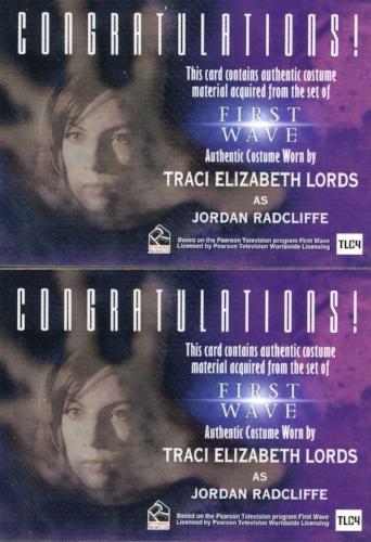 First Wave Jordan Radcliffe Costume Card TLC4 Variants Lot 2 Cards   - TvMovieCards.com