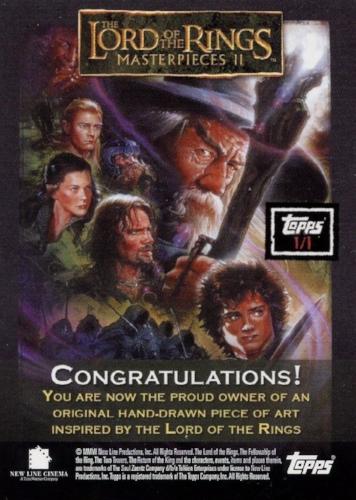 Lord of the Rings Masterpieces Series Two Artist Sketch Card   - TvMovieCards.com