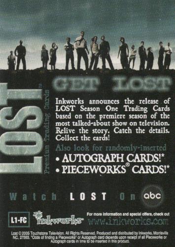 Lost Season 1 Promo Card L1-FC   - TvMovieCards.com
