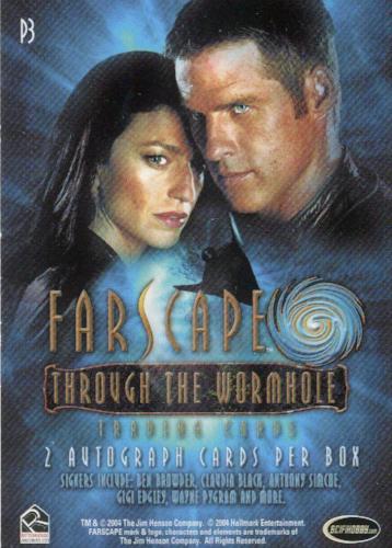 Farscape Through the Wormhole Promo Card P3   - TvMovieCards.com