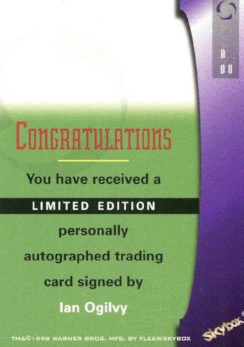 Babylon 5 Season 5 Ian Ogilvy as Lord Jano Autograph Card A08   - TvMovieCards.com