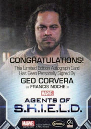 Agents of S.H.I.E.L.D. Season 2 Geo Corvera Autograph Card   - TvMovieCards.com