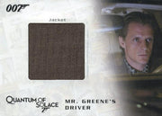 James Bond 2009 Archives Greene's Driver's Jacket Relic Card QC26 #274/625   - TvMovieCards.com