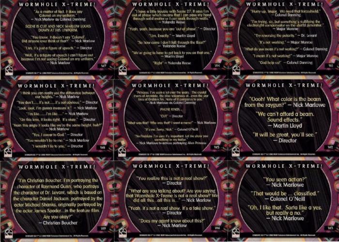 Stargate SG-1 Season Five Wormhole X-treme Chase Card Set   - TvMovieCards.com