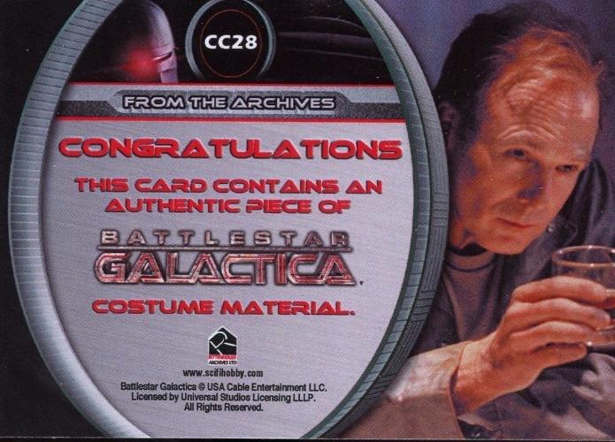 Battlestar Galactica Season Two Saul Tigh Costume Card CC28   - TvMovieCards.com
