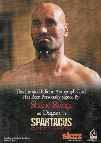 Spartacus Premium Packs Gods of the Arena Shane Rangi Autograph Card   - TvMovieCards.com